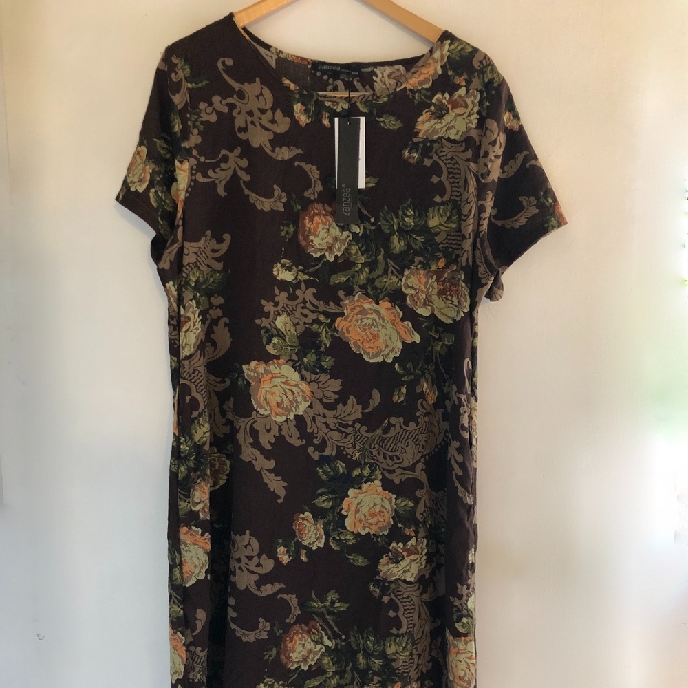 Floral print dress with pockets - Picture 1 of 6